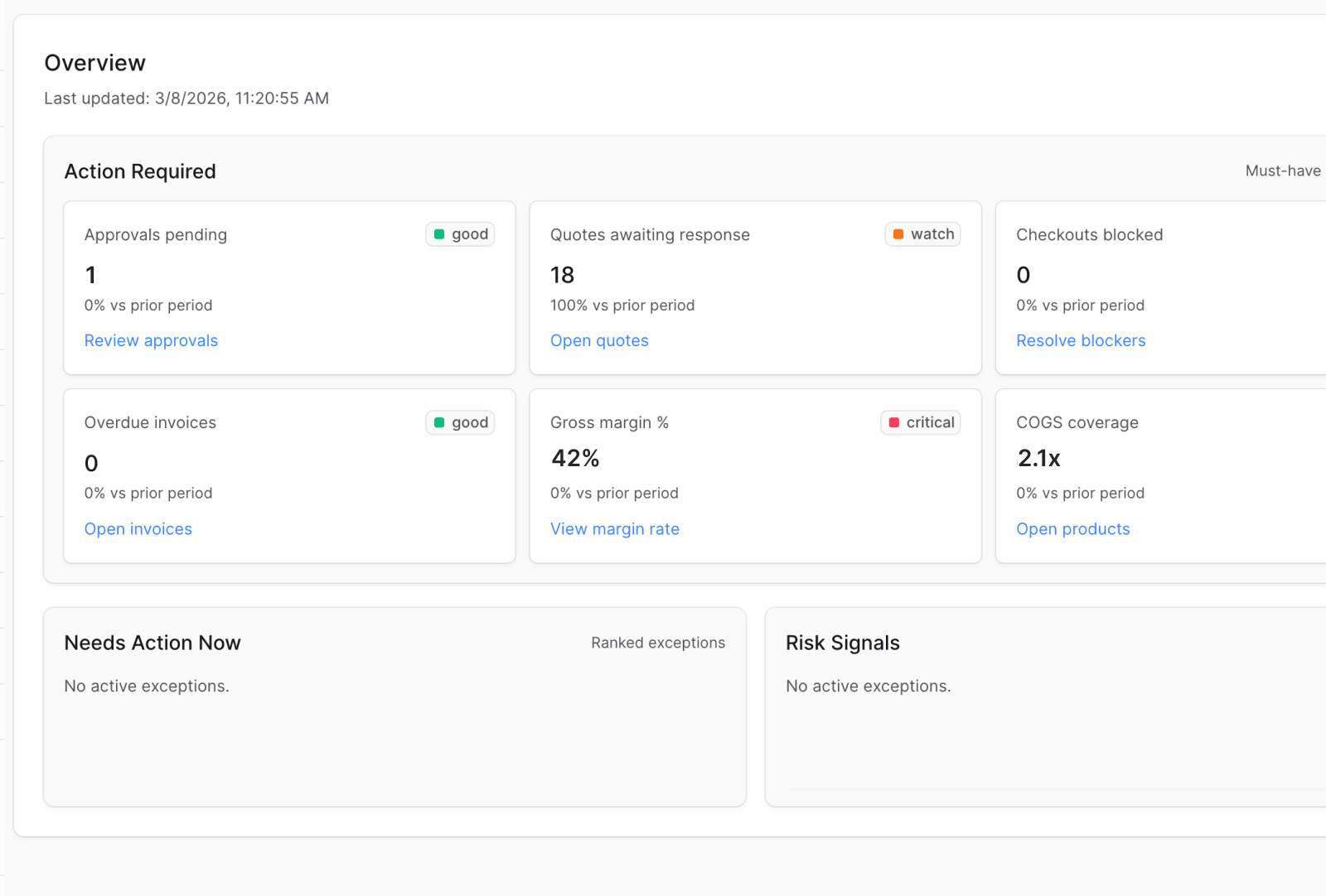 Operator control preview